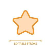 Star pixel perfect glassmorphism ui icon. Favourite page mark. Add bookmark. Color filled line element with transparency. Vector pictogram in glass morphism style. Editable stroke