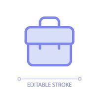 Business case pixel perfect glassmorphism ui icon. Employment. Travel luggage. Color filled line element with transparency. Vector pictogram in glass morphism style. Editable stroke