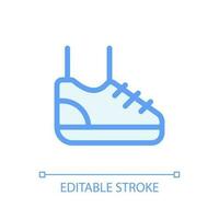 Sneaker pixel perfect glassmorphism ui icon. Sport footwear. Running, jogging. Color filled line element with transparency. Vector pictogram in glass morphism style. Editable stroke