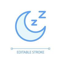 Sleep pixel perfect glassmorphism ui icon. Sleeping mode. Muted sound. Bedtime. Color filled line element with transparency. Vector pictogram in glass morphism style. Editable stroke