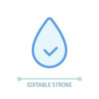 Hydration pixel perfect glassmorphism ui icon. Consume water. Stay hydrated. Color filled line element with transparency. Vector pictogram in glass morphism style. Editable stroke