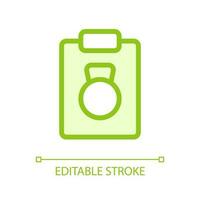 Workout plan pixel perfect glassmorphism ui icon. Exercising program. Color filled line element with transparency. Vector pictogram in glass morphism style. Editable stroke