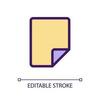 Document pixel perfect RGB color ui icon. Upload file to translate. Simple filled line element. GUI, UX design for mobile app. Vector isolated pictogram. Editable stroke