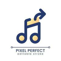 Extract audio pixel perfect gradient fill ui icon. Editing software tool. Remove music from video. Modern colorful line symbol. GUI, UX design for app, web. Vector isolated editable RGB element