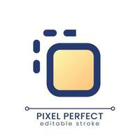 Dissolve pixel perfect gradient fill ui icon. Editing transition. Video effect. Post-production process. Modern colorful line symbol. GUI, UX design for app, web. Vector isolated editable RGB element