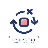 Remove spinning effect pixel perfect gradient fill ui icon. Delete circular motion. Footage editing. Modern colorful line symbol. GUI, UX design for app, web. Vector isolated editable RGB element