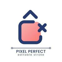Remove jump animation effect pixel perfect gradient fill ui icon. Delete vertical movement from video. Modern colorful line symbol. GUI, UX design for app, web. Vector isolated editable RGB element