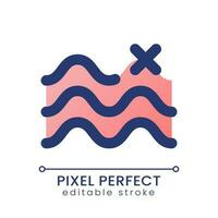 Remove float effect pixel perfect gradient fill ui icon. Cancel footage change. Levitating transition. Modern colorful line symbol. GUI, UX design for app, web. Vector isolated editable RGB element