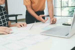 UX UI and Programming development technology. photo