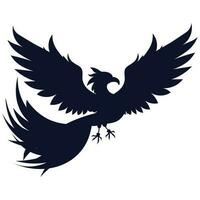 Phoenix. The magic bird. silhouette vector