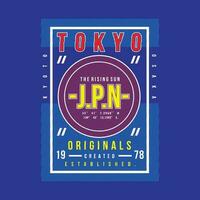 tokyo japan graphic typography vector, t shirt design, illustration, good for casual style vector