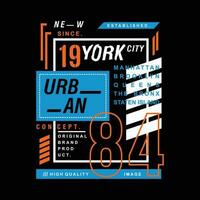 new york text frame typography design vector, graphic illustration, for t shirt vector