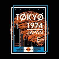 tokyo japan abstract graphic, typography vector, t shirt design, illustration, good for casual style vector