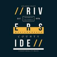 riverside county, typography design vector, graphic illustration, for t shirt vector