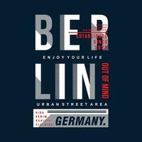 berlin germany lettering typography vector, abstract graphic, illustration, for print t shirt vector