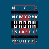 nuevo York urbano calle gráfico tipografía vector, para t camisa imprimir, casual estilo vector