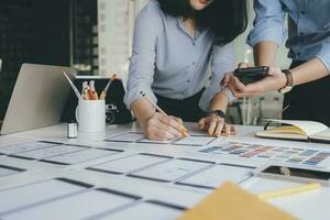 UX UI and Programming development technology. photo