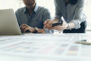 UX UI and Programming development technology. photo