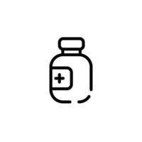 medicina botella firmar símbolo vector