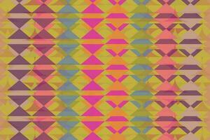 Ethnic zigzag pattern in retro colors, Aztec style seamless vector background