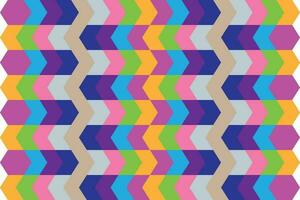 Ethnic zigzag pattern in retro colors, Aztec style seamless vector background