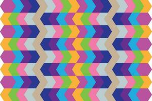 Ethnic zigzag pattern in retro colors, Aztec style seamless vector background