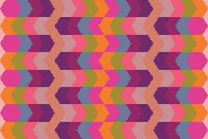 Ethnic zigzag pattern in retro colors, Aztec style seamless vector background