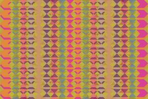 Ethnic zigzag pattern in retro colors, Aztec style seamless vector background