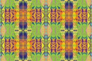Ethnic zigzag pattern in retro colors, Aztec style seamless vector background