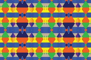 Ethnic zigzag pattern in retro colors, Aztec style seamless vector background