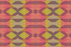 Ethnic zigzag pattern in retro colors, Aztec style seamless vector background