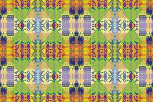 Ethnic zigzag pattern in retro colors, Aztec style seamless vector background