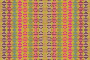 Ethnic zigzag pattern in retro colors, Aztec style seamless vector background