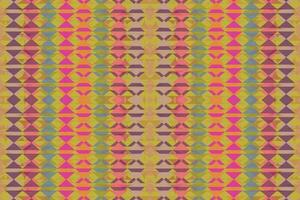 Ethnic zigzag pattern in retro colors, Aztec style seamless vector background