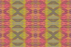 Ethnic zigzag pattern in retro colors, Aztec style seamless vector background