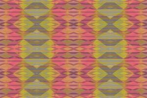 Ethnic zigzag pattern in retro colors, Aztec style seamless vector background