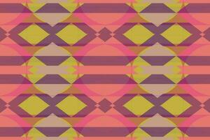 Ethnic zigzag pattern in retro colors, Aztec style seamless vector background