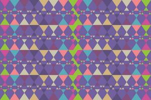 Ethnic zigzag pattern in retro colors, Aztec style seamless vector background