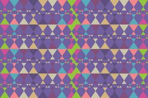 Ethnic zigzag pattern in retro colors, Aztec style seamless vector background