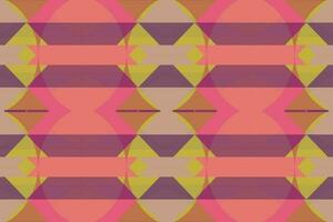 Ethnic zigzag pattern in retro colors, Aztec style seamless vector background