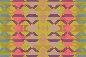 Ethnic zigzag pattern in retro colors, Aztec style seamless vector background