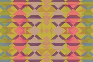 Ethnic zigzag pattern in retro colors, Aztec style seamless vector background