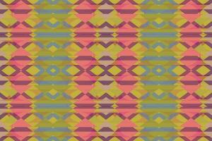 Ethnic zigzag pattern in retro colors, Aztec style seamless vector background