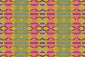 Ethnic zigzag pattern in retro colors, Aztec style seamless vector background