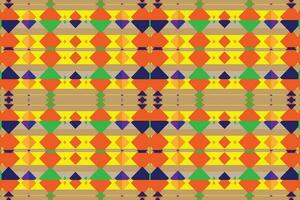 étnico zigzag modelo en retro colores, azteca estilo sin costura vector antecedentes