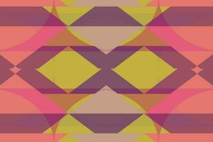 Ethnic zigzag pattern in retro colors, Aztec style seamless vector background