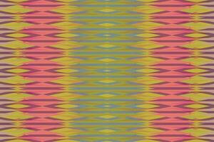 Ethnic zigzag pattern in retro colors, Aztec style seamless vector background