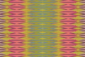 Ethnic zigzag pattern in retro colors, Aztec style seamless vector background