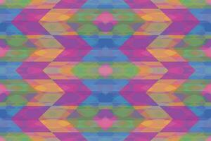Ethnic zigzag pattern in retro colors, Aztec style seamless vector background