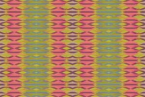 Ethnic zigzag pattern in retro colors, Aztec style seamless vector background